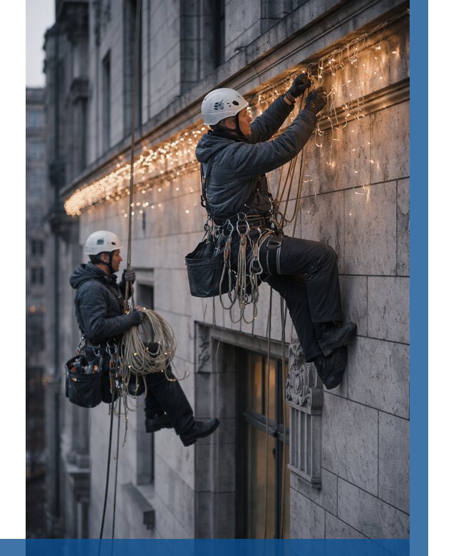 Монтаж новогодней иллюминации в Пензе от 8725 р. | ВЫСОТНИК-Пнз