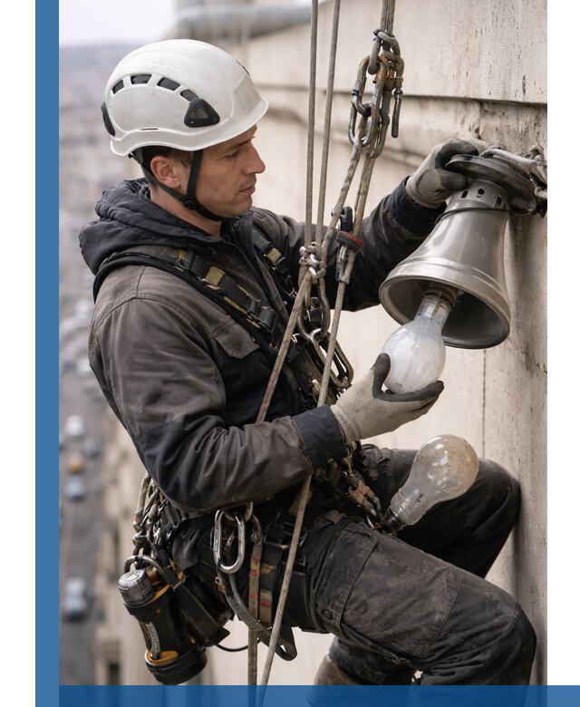 Замена ламп на высоте в Пензе профессионально и быстро