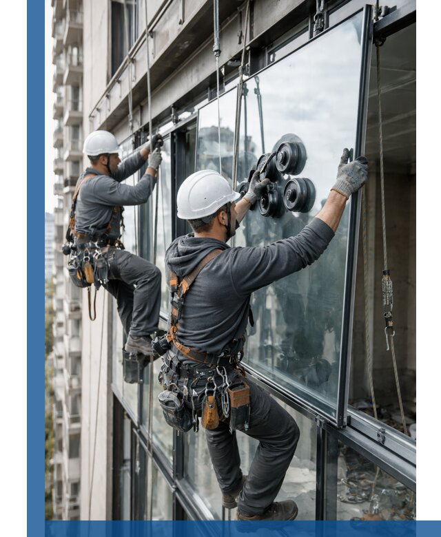 Витражное остекление фасадов и лоджий в Пензе под ключ