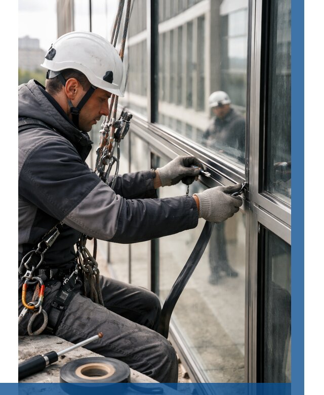 Ремонт витражных конструкций в Пензе от 3593 р. | ВЫСОТНИК-Пнз