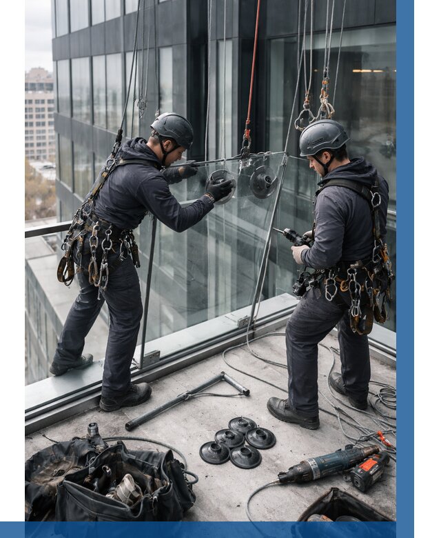 Монтаж стеклянных ограждений в Пензе от 2566 р. | ВЫСОТНИК-Пнз