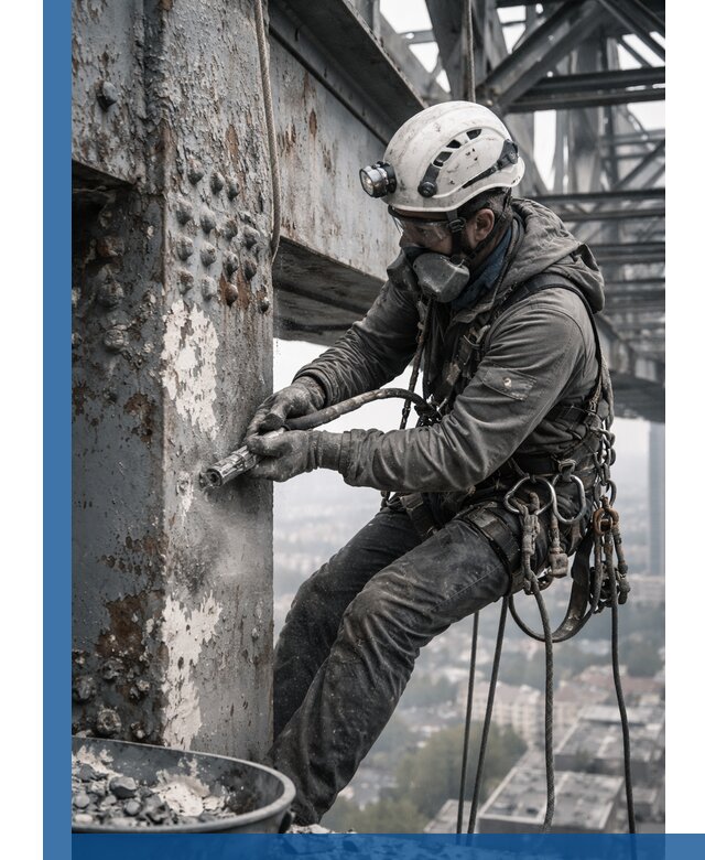 Удаление старой краски с металлических конструкций в Пензе