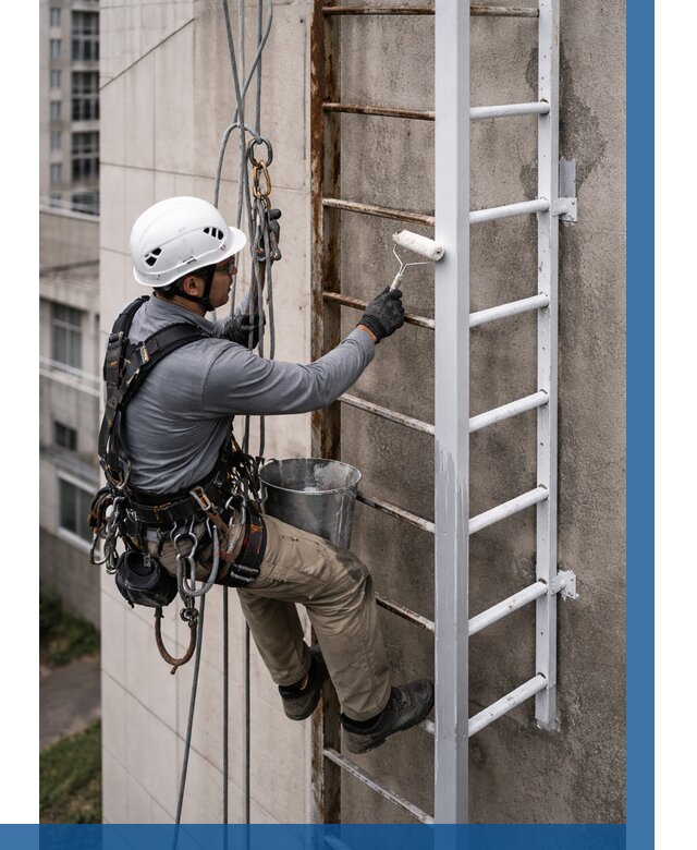 Покраска пожарных лестниц в Пензе от 4619 р. | ВЫСОТНИК-Пнз