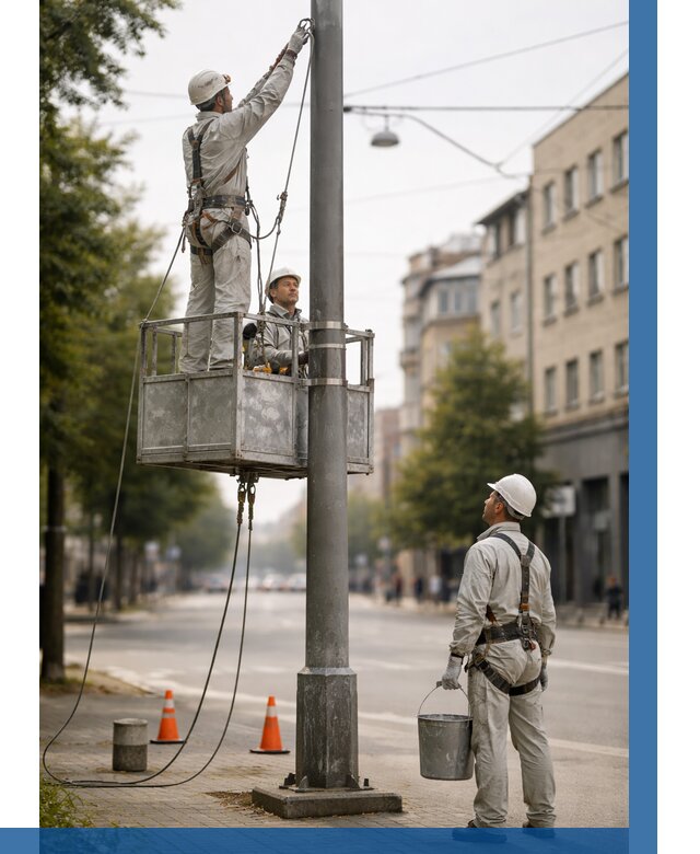 Покраска опор освещения в Пензе от 5133 р. | ВЫСОТНИК-Пнз