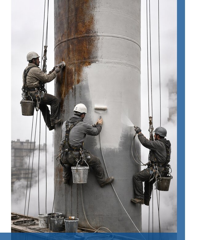 Покраска дымовых труб в Пензе от 8725 р. | ВЫСОТНИК-Пнз