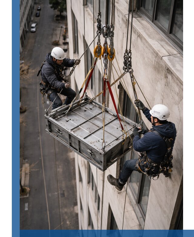 Спуск и подъем грузов по фасаду в Пензе для зданий