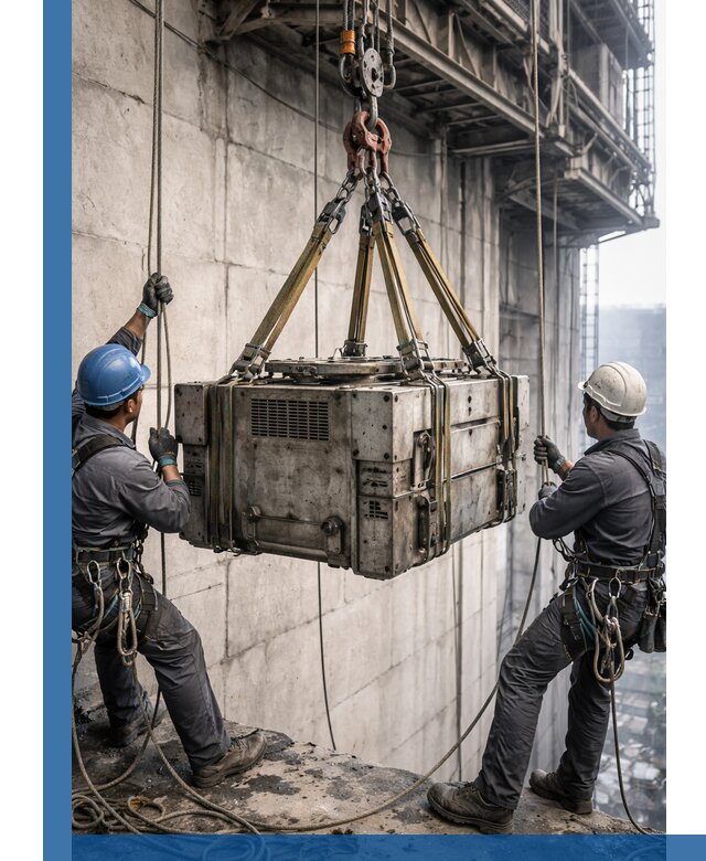 Такелажные работы на высоте, подъем и монтаж грузов в Пензе