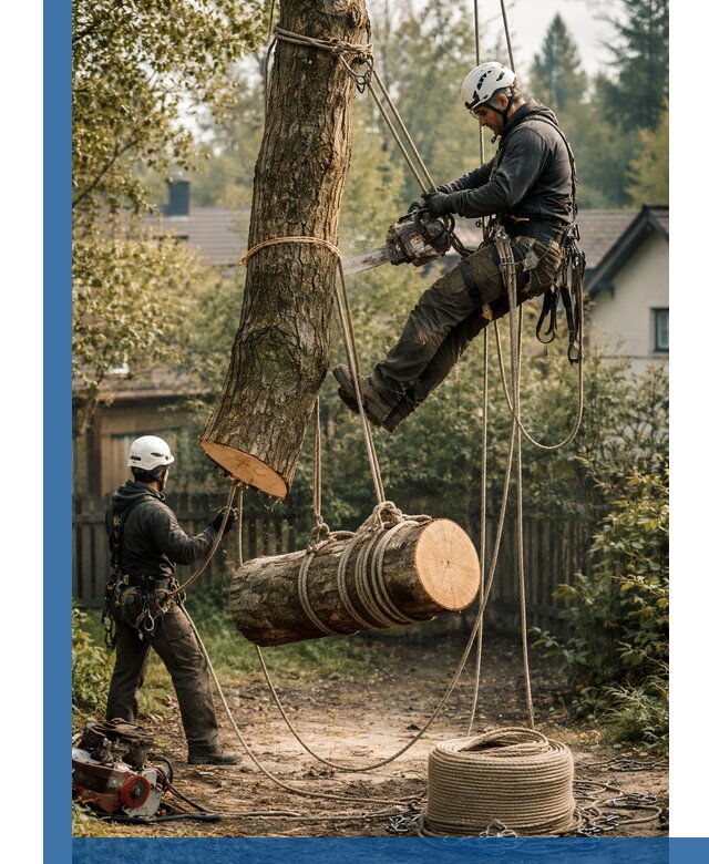 Валка деревьев частями в Пензе, безопасно и аккуратно