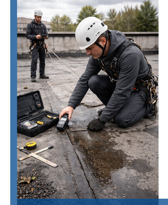 Обследование кровли на протечки и выявление дефектов в Пензе