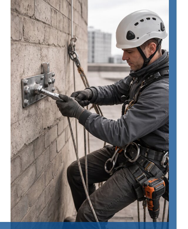 Установка анкерных точек в Пензе от 3593 р. | ВЫСОТНИК-Пнз