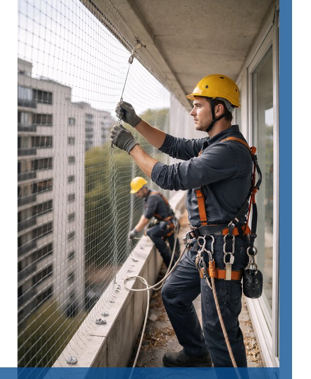 Монтаж сетки от птиц в Пензе от 4619 р. | ВЫСОТНИК-Пнз